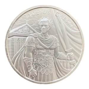 1 Onza  “ Julius Caesar” Plata .999 Serie Guerreros Legendarios - Round ( Token)