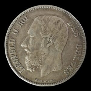 5 Francs - Léopold II-  Belgica 1868 ( Duro de Plata) 24,87 Gr