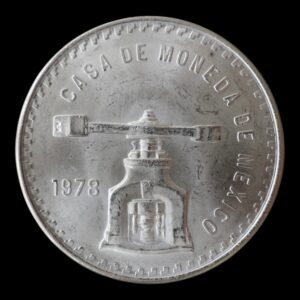 !RARA! 1 Onza de Plata “Balanza y Prensa”-  Mexico 1978 ( Brillo Original)