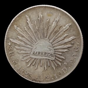 Mexico 1896 Mo AB 8 Reales Plata 27.05g