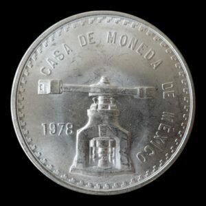 !RARA! 1 Onza de Plata “Balanza y Prensa”-  Mexico 1978 ( Brillo Original)