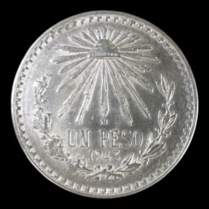 Moneda 1 Peso de Plata Mexico 1943 - 16,66 Gr