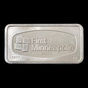 Lingote Franklin Mint 65 Gr. de Plata .925 ( 2 Oz Plata .999 ) - “ First Minneapolis, Minnesota”