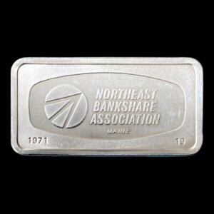 Lingote Franklin Mint 65,57  Gr. de Plata .925 ( 2 Oz Plata .999 ) - “ Northeast Bankshare Association , Maine”