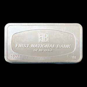 Lingote Franklin Mint 65,47  Gr. de Plata .925 ( 2 Oz Plata .999 ) - “ First National Bank of Nevada”