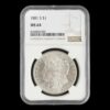 Moneda 1 Dollar de Plata  "Morgan Dollar" - USA 1881 “S” NGC MS64