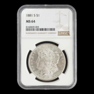 Moneda 1 Dollar de Plata "Morgan Dollar" - USA 1881 “S” NGC MS64