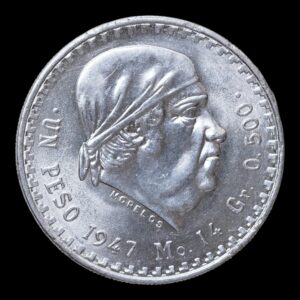 México – 1 Peso de Plata “Cachetón” – 1947 – 13,81 g Plata .500