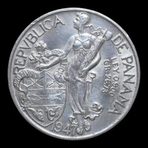 Alternative view of Panamá – 1 Balboa de Plata – 1947 – 26,73 g Plata .900