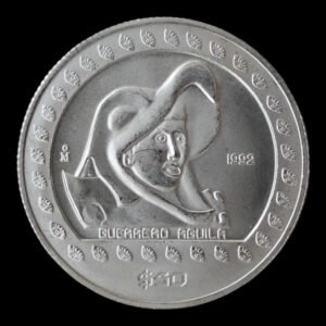 Moneda “Guerrero Aguila” 1/2 Onza de Plata .999 - 50$ Pesos Mexico 1992