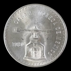 México – 1 Onza de Plata .999 – 1980 – Balanza y Prensa