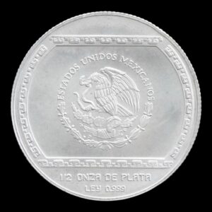 Alternative view of México – Moneda “Bajorrelieve de El Tajín” – 1/2 Onza de Plata .999 – 2 Pesos – 1993 (Serie Precolombina)