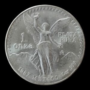 Moneda 1 Onza de Plata .999 Libertad - 1987 Mexico