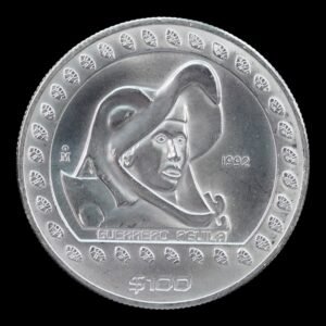 México – 100 Pesos ‘Guerrero Águila’ – 1992 – 1 Onza de Plata .999