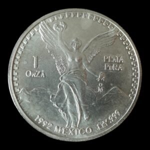 Moneda Libertad 1 Onza de Plata .999 – Mexico 1992 (Manchas)
