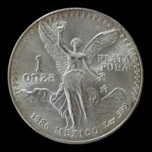Moneda 1 Onza de Plata .999 Libertad - Mexico 1986
