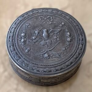 Antigua Caja Pastillero en Plata Minerva