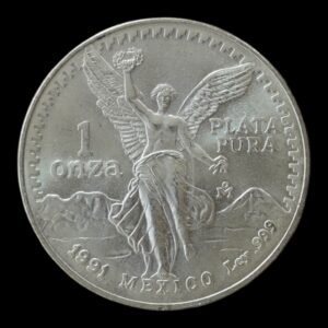 Moneda 1 Onza de Plata .999 Libertad - Mexico 1991