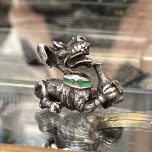 Alternative view of Bonito Perro  figura en miniatura hecha en Plata