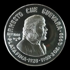 RARA! - 20 Pesos 1988 Republica de Cuba Ernesto Che Guevara 2 Onzas de Plata .999