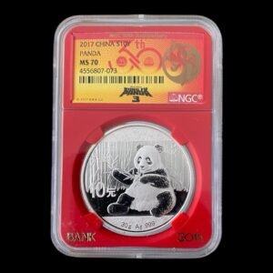 Moneda Plata Panda 2017 - Kung Fu Panda “ Grulla “ NGC MS70