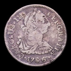 Carlos III - 2 Reales 1786 Bolivia -  Potosi Mint 6.58 gr.
