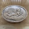 Antigua Caja de Plata Inglesa decorada con Un Angelito