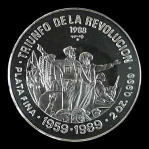 20 Pesos 1988 - República de Cuba - “Triunfo de la Revolución“ - 2 Onzas Plata .999