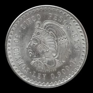5 Pesos "Cuauhtémoc" México 1948 - 30 Gr. de Plata .900