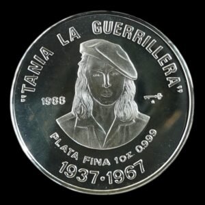 10 Pesos 1988 - República de Cuba - “Tania la Guerrillera  “ - 1 Onza Plata .999