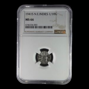 Paises Bajos - 1/10 Gulden East India Company Plata .720 - NGC MS66