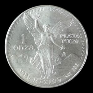 Moneda 1 Onza de Plata .999 Libertad - Mexico 1989 ( Rayitas)