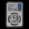 China - 10 Yuan Dragón 2025 - 1 Oz  de Plata .999 BU NGC MS70 ( First Day of Issue )