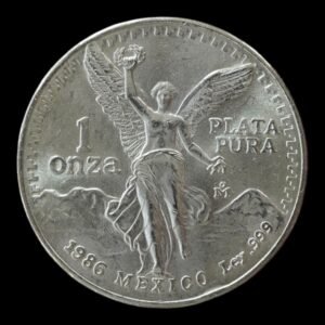 Moneda 1 Onza de Plata .999 Libertad - Mexico 1986