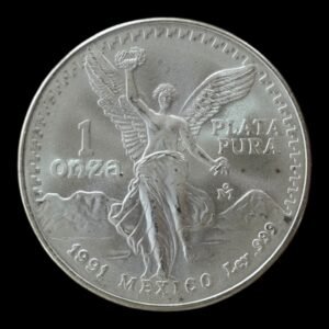 Moneda 1 Onza de Plata .999 Libertad - Mexico 1991