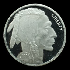 Round - 1 Onza de Plata .999 APMEX - Buffalo y Indio USA 2009