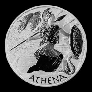 ATHENA Gods of Olympus 1 Onza de Plata .999 1$ Tuvalu 2022
