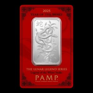 Lingote de Colección – 1 Onza de Plata .999 – Año Lunar de la Serpiente – PAMP Suisse (Blíster Original)