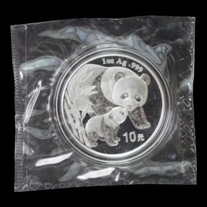 Panda 2004 – Moneda 10 Yuan China – 1 Onza de Plata .999 (Sellada)
