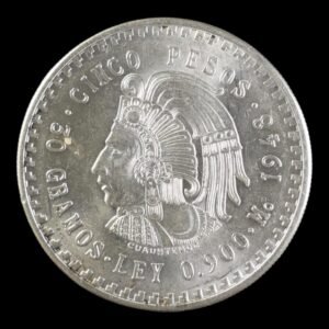 México – 5 Pesos de Plata ‘Cuauhtémoc’ – 1948 – 30 g (.900) – A