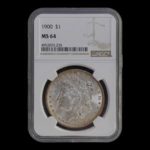 EE. UU. – 1 Dólar  ‘Morgan’ – 1900 – Philadelphia Mint  – Plata (.900) – NGC MS64