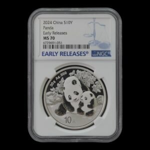 Panda 2024 – Moneda 10 Yuan China – 30 g Plata .999 – NGC MS 70 (Early Releases)