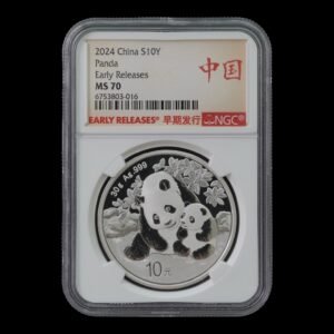 Panda 2024 – Moneda 10 Yuan China – 30 g Plata .999 – NGC MS 70 (Early Releases)