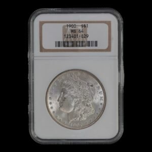 EE. UU. – 1 Dólar  ‘Morgan’ – 1900 – Philadelphia Mint  – Plata (.900) – NGC MS64
