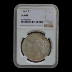 USA – Moneda 1 Dollar de Plata “Peace Dollar” – 1923 – NGC MS 62