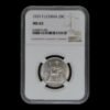 Indochina Francesa – 20 Cents 1937 – Plata .680 – 5,4 g – NGC MS63