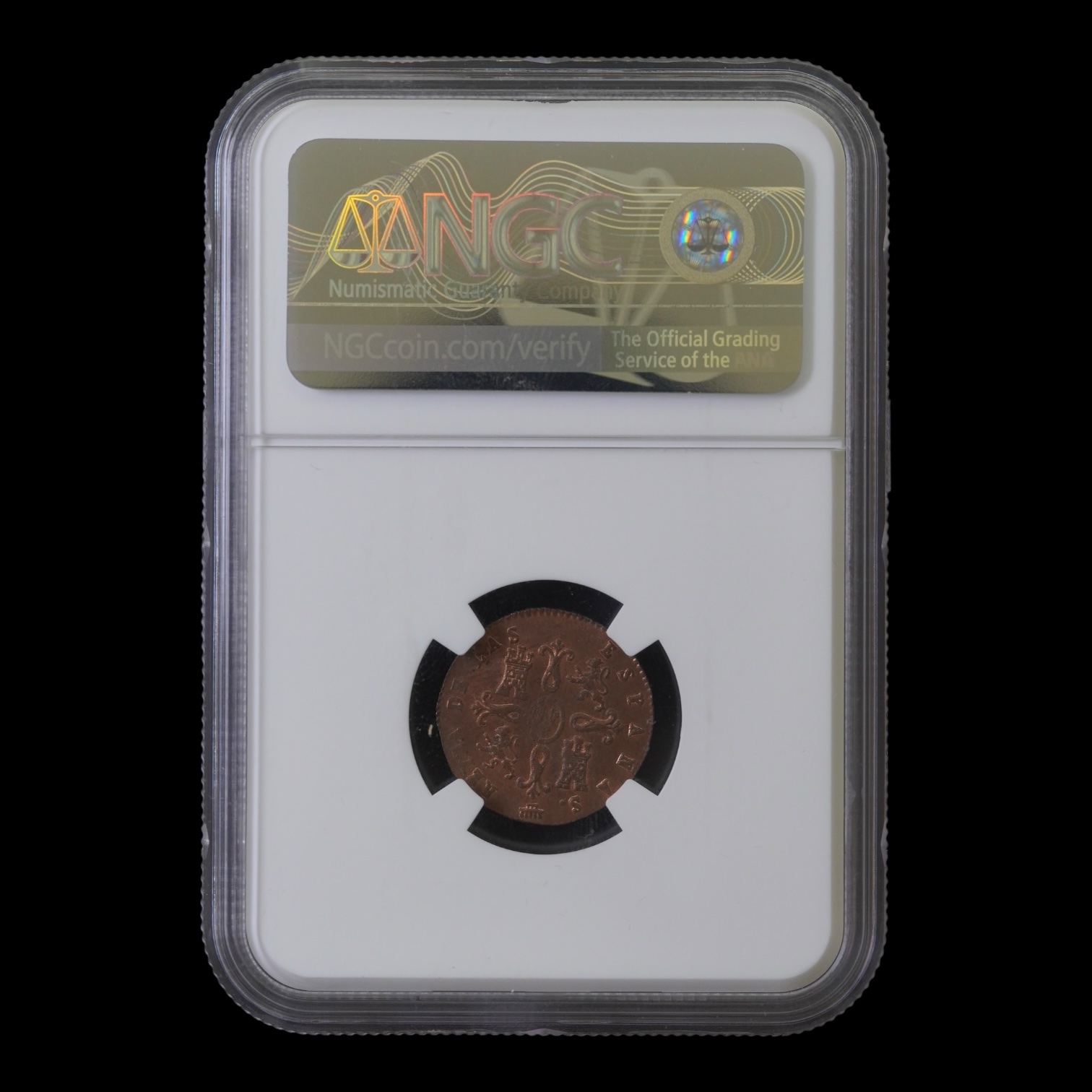 España - 2 Maravedíes 1840 Segovia NGC MS64 - Imagen 2