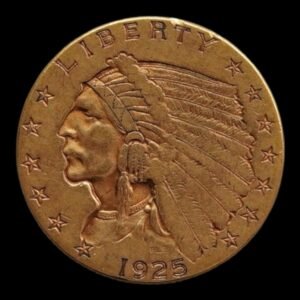 USA – 2 ½ Dólares de Oro ‘Indio’ – 1925 – 4,17 g (.900) – Escasa