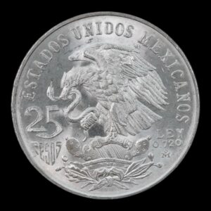 Alternative view of México – 25 Pesos de Plata ‘Juegos Olímpicos’ – 1968 – 22,50 g (.720)
