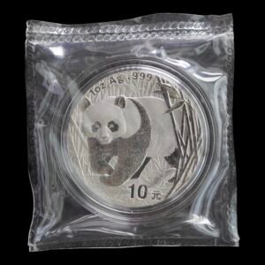 Panda 2001 – Moneda 10 Yuan China – 1 Onza de Plata .999 ( Sellada )